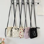 Sacs à main pour femmes, sacs à bandoulière à cordon de serrage, Mini sacs à bandoulière mignons de grande capacité pour femmes, porte-monnaie pour téléphone Portable