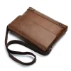 sac à bandoulière en cuir pu souple pour hommes, mallette d'affaires de marque, sac croisé diagonale de grande capacité, sac à main pour fichiers a4, portefeuille de voyage pour hommes