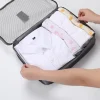 sacs de rangement pour vêtements de voyage, 6 pièces/ensemble, organisateur de bagages portable, cubes d'emballage de valise avec pochette à chaussures