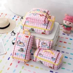 Sac de rangement de voyage de grande capacité, mignon, étanche, dessin animé, vêtements portables, sous-vêtements, chaussures, sac de rangement de bagages avec fermeture éclair