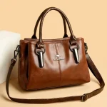 Sacs à main de luxe en cuir souple pour femmes, à bandoulière, de styliste, élégants, fourre-tout de grande capacité, 2024