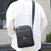 sac à bandoulière texture cuir véritable pour hommes, sac d'affaires, sac à main d'ordinateur de grande capacité, sac de conférence