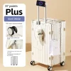 valise de grande capacité 30/32 pouces, cadre en aluminium épais, solide et durable, boîtier de chariot à bagages, valise à main de 20 à 28 pouces