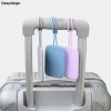 Étiquette de bagage en silicone pour hommes et femmes, valise, nom, anti-perte, étanche, avion, attro, accessoires de voyage