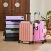 valise à bagages de 20 à 28 pouces avec roulettes, sac de voyage avec porte gobelet et support pour téléphone, compagnon de voyage essentiel pour la sécurité