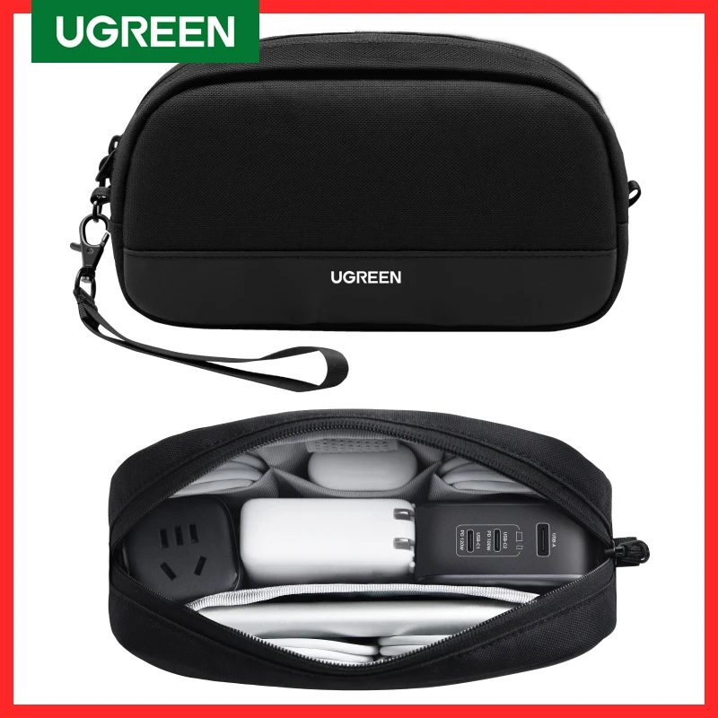 ugreen sac de rangement étui organisateur sac taille s/m pour ordinateur portable adaptateur secteur hub écouteur câble chargeur pc numérique ordinateur portable accessoires