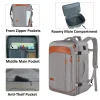 grande valise extensible de voyage de grande capacité sacs à dos avec 4 cubes d'emballage sac à dos de bagage résistant à l'eau mochila