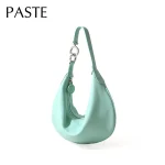 Sac à main de luxe couleur vive pour femmes, fourre-tout Hobo d&rsquo;été fin et léger de styliste en cuir de vache véritable, sac à bandoulière sous les aisselles