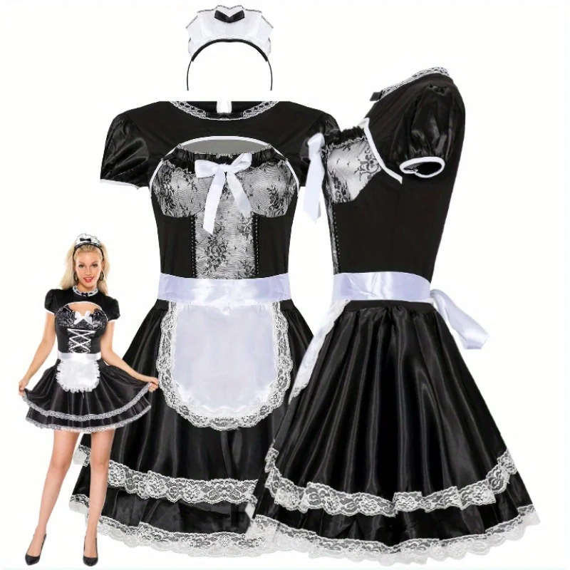 Costume de femme de chambre noir pour jeu de rôle! Disponible en tailles M – XL Idéal pour les vêtements et accessoires de déguisement de jeu et de cosplay Costume de femme de chambre noir pour jeu de rôle! Disponible en tailles M – XL Idéal pour les vêtements et accessoires de déguisement de jeu et de cosplay