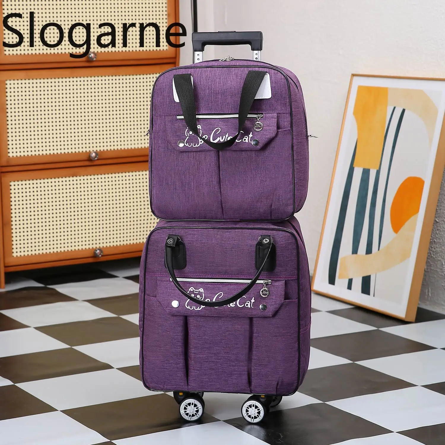 sacs à bagages de voyage portables 4 roues grande capacité unisexe trolly sacs de voyage hommes nouvelle valise à roulettes femmes sacs de voyage à roulettes