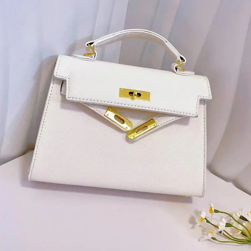 sac messager en cuir élégant pour dames, sac à main à bandoulière de luxe de styliste, fourre tout classique de marque populaire