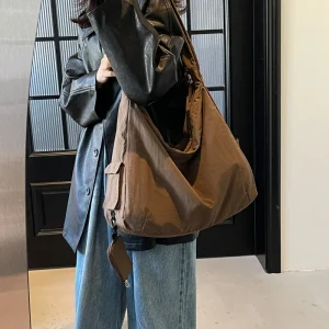 Grand sac à main pour femmes, sac à bandoulière en toile de luxe de styliste, fourre-tout en tissu, marques tendance 2025, grande femme