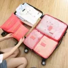 6 pièces/ensemble valise de voyage organisateur pochette étui vêtements sac de voyage ensemble bagages grande capacité tri stockage chaussures chaussettes sac