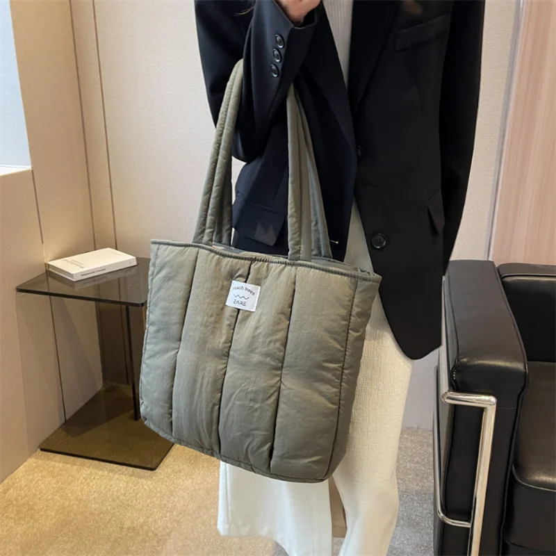 sac à main rembourré en coton pour femmes, fourre tout de luxe de styliste, sacs à bandoulière matelassés, sac de shopping, bourse bolsa hobo