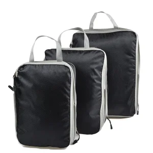 Sac de rangement de voyage, emballage compressible, valise cubique, poignée de bagage, fourre-tout pliable et étanche en nylon