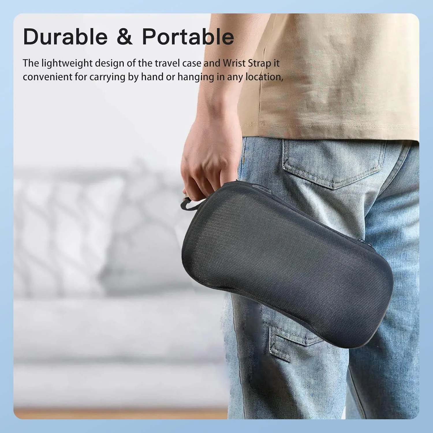 grand étui de transport portable pour console portable anbernic rg557/rg556, sac de rangement antichoc, boîte pour accessoires rg557/rg556