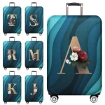 Housse de protection pour bagages, anti-poussière, anti-rayures, porte-bagages portables, étui, accessoires de voyage, impression de lettres dorées