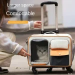Les animaux de compagnie sortir avec des chariots portables valises petits chiens chats peuvent utiliser des sacs valise pour chat haute apparence capsule spatiale de voyage