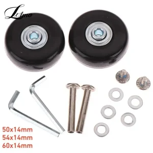 Roues de Remplacement pour Valise à Bagages, Pièces de Valise, Essieux Durables, Roulettes Flexibles à Degré Coulissant, Dia50/54/60mm