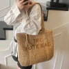 2025 créateur de mode femmes tissé sac à bandoulière grande capacité femme sac de banlieue paille plage fourre tout sacs pochette sac à main sac à main