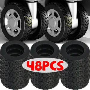 1-48Pcs Silicone Suitcase Wheel Protection Case Wear-Resistant Anti-Noise Wheel Covers for Luggage Suitcases Office Chair Caster