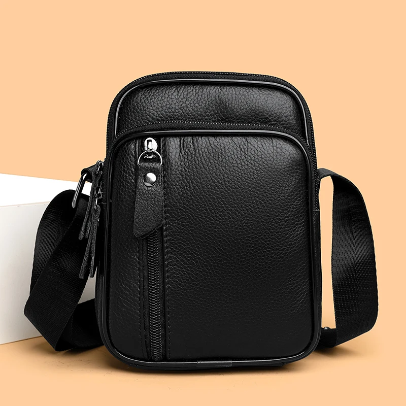 Sacs à main décontractés en cuir véritable pour hommes, sacs à bandoulière pour hommes initiés, petits sacs à main, mode de haute qualité, 2024 Sacs à main décontractés en cuir véritable pour hommes, sacs à bandoulière pour hommes initiés, petits sacs à main, mode de haute qualité, 2024