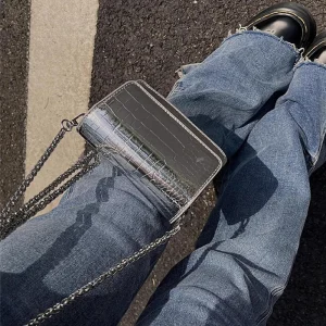 Sac à bandoulière chic argenté vintage pour femme, petit sac à main en cuir PU, design de luxe, initié, mode or, mini carré mignon Sac à bandoulière chic argenté vintage pour femme, petit sac à main en cuir PU, design de luxe, initié, mode or, mini carré mignon