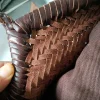 cuir véritable de créateur tricoté à la main élégant poignée femme fourre tout vintage sac à main femme peau de vache dame grand sac à bandoulière