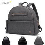 Soboba sac à couches étanche pour nouveau-né bébé avec étui à sucette grande capacité sac à dos de voyage à langer lisse