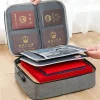 Organisateur de documents porte-documents 3 couches porte-documents hommes femmes sac couverture sac à main passeport maison coffre-fort fonctionnel fichier mallette de rangement