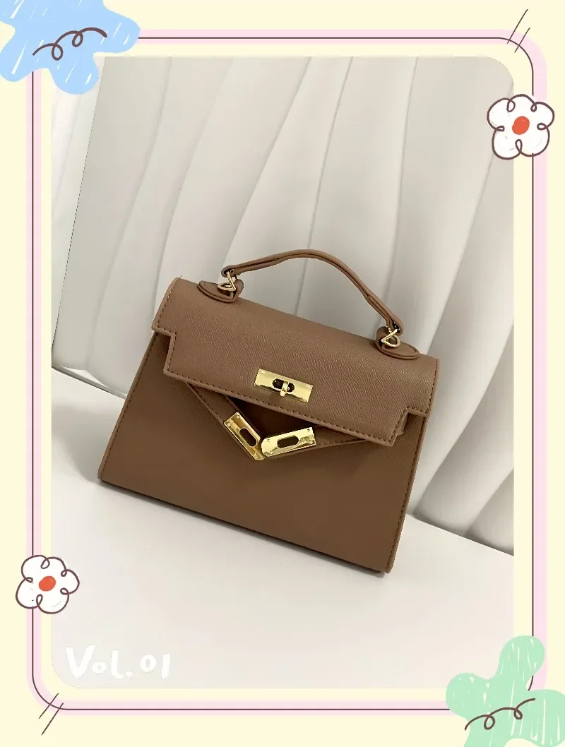 sac messager en cuir élégant pour dames, sac à main à bandoulière de luxe de styliste, fourre tout classique de marque populaire