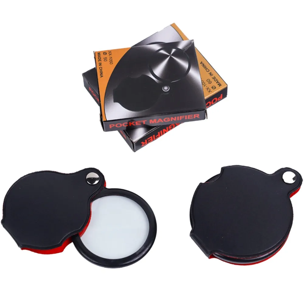Étui en cuir pliable de 55mm ou 65mm, loupe de poche 10x pour personnes âgées, lecture de bijoux, Inspection Antique Étui en cuir pliable de 55mm ou 65mm, loupe de poche 10x pour personnes âgées, lecture de bijoux, Inspection Antique