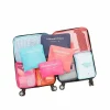 ensemble de 6 sacs de rangement de voyage, ensemble d'emballage de valise, étuis de rangement, organisateur de bagages portables, vêtements et chaussures, organisateur pliable