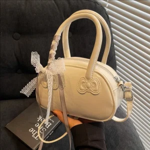 Sac pour femmes Version coréenne élégant Portable sac d&rsquo;oreiller femmes sens supérieur Simple dentelle douce épaule bandoulière mignon sac à nœud