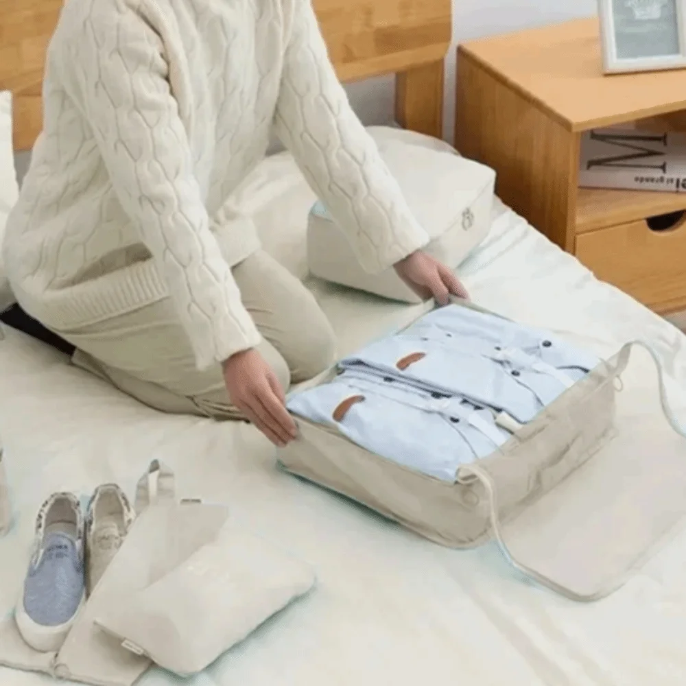 7 pièces/ensemble grande capacité organisateur de voyage sacs de rangement valise pliante étanche Cubes d’emballage ensemble étuis portables 7 pièces/ensemble grande capacité organisateur de voyage sacs de rangement valise pliante étanche Cubes d’emballage ensemble étuis portables