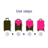 housse de protection pour bagages, couleur unie, adaptée aux valises de 18 à 28 pouces