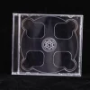 boitier carré transparent pour cd astronomique africcd, étui en plastique pp laiteux, capacité 2 disques 14.2cm x 12.4cm x 1.0cm