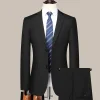s 8xl nouveau (blazer + pantalon) hommes mode business gentleman tendance slim fit décontracté mariage voyage grande taille solide document trempé