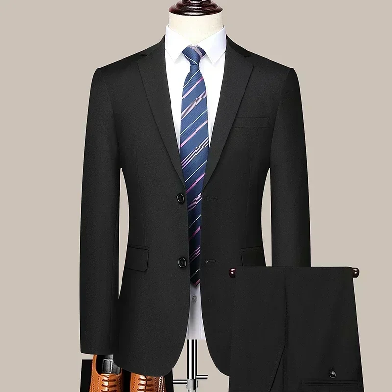 s 8xl nouveau (blazer + pantalon) hommes mode business gentleman tendance slim fit décontracté mariage voyage grande taille solide document trempé