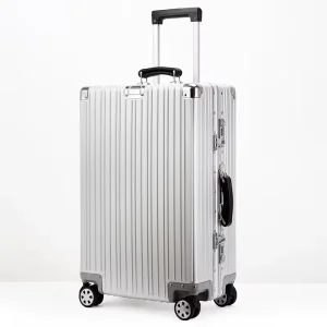 Valise de voyage luxueuse en alliage d&rsquo;aluminium-magnésium, nouveau Style, roue muette de haute qualité, chariot à bagages roulants de 20/24/26/29 pouces