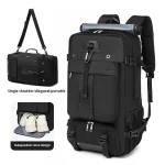 Sac de voyage de grande capacité 55l pour hommes, valise pour ordinateur portable 15.6 pouces, sac à dos multifonction étanche, sacs de Camping en plein air