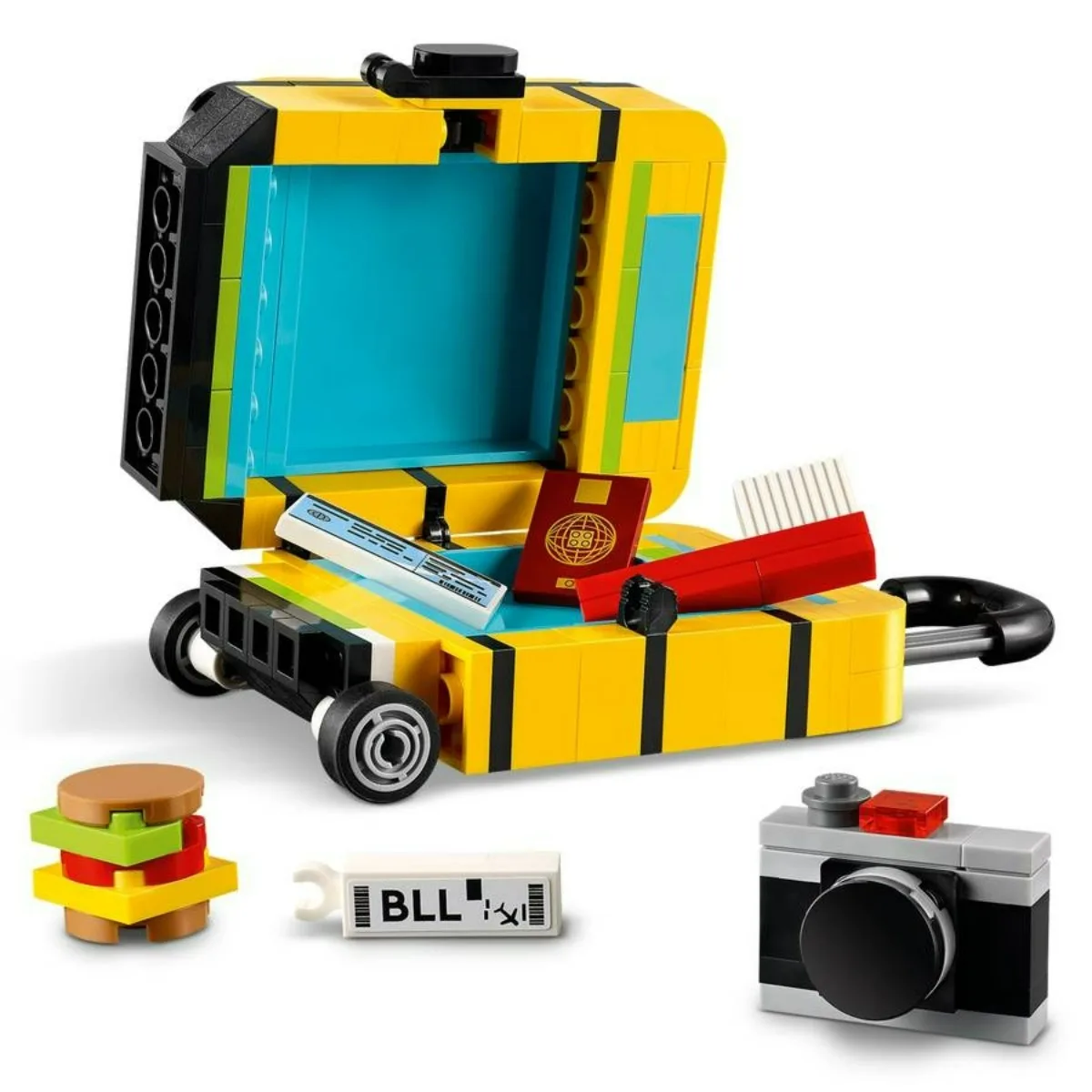 lego ® valise de voyage jaune (40817) kit de construction de modèles de bagages pour enfants âgés de 7 ans et plus 184 pièces