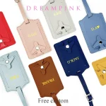 Étiquette de bagage avec lettres personnalisées, carte nominative d&rsquo;avion, étiquette d&rsquo;identification de valise, initiales personnalisées, cadeau, accessoires de voyage en avion