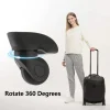 nouveau 2/4 pièces valise roues bagages spinner roulette silencieuse bagages roues roues de remplacement douane boîte chariot pièces accessoires