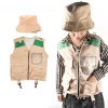 ensemble de gilet d'aventure en plein air pour enfants, jeu de rôle de cosplay, vêtements de performance d'aventurier en plein air