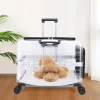 Valise d&rsquo;extérieur pour animaux de compagnie, étui de grande capacité, Portable, entièrement Transparent, mallette de transport pour chat, fournitures respirantes pour animaux de compagnie
