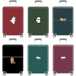 Housse de protection pour bagages, imprimé d&rsquo;animaux élastiques épais, combinaison pour sac de 18 à 32 pouces, housse de valise, housse de chariot, accessoires de voyage