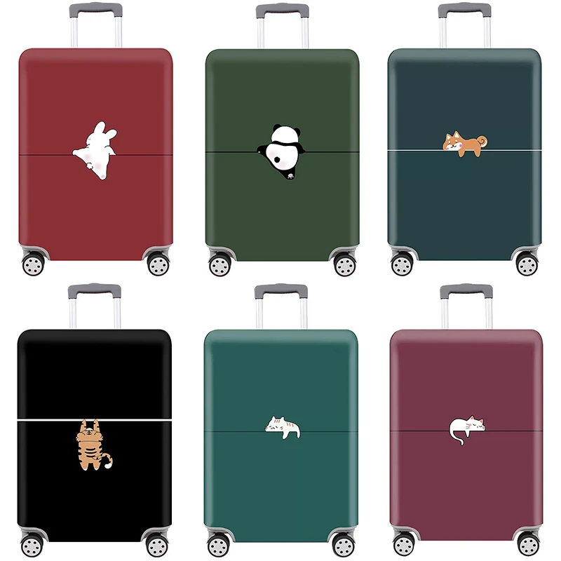 Housse de protection pour bagages, imprimé d’animaux élastiques épais, combinaison pour sac de 18 à 32 pouces, housse de valise, housse de chariot, accessoires de voyage Housse de protection pour bagages, imprimé d’animaux élastiques épais, combinaison pour sac de 18 à 32 pouces, housse de valise, housse de chariot, accessoires de voyage
