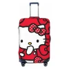 housse de valise de dessin animé chat hello kitty rouge, étui de bagages utile pour vacances, protection de voyage