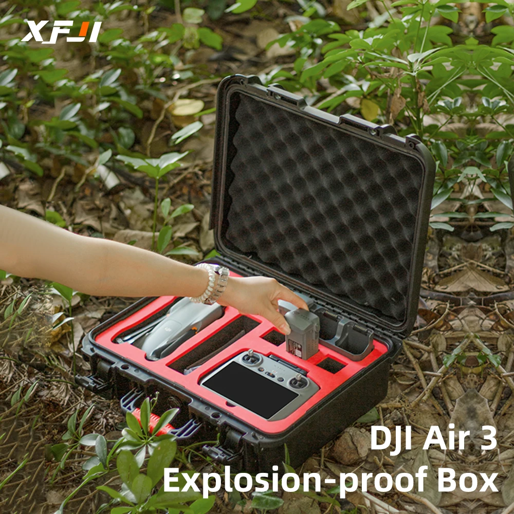 Sac de rangement pour DJI Air 3S/Air 3, valise Portable, coque rigide, étui étanche, boîte de transport antidéflagrante, boîte d’accessoires pour Drone Sac de rangement pour DJI Air 3S/Air 3, valise Portable, coque rigide, étui étanche, boîte de transport antidéflagrante, boîte d’accessoires pour Drone